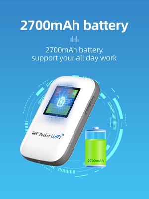 स्क्रीन ब्लैक अनलॉक के साथ 2700mAh-3000mAh मोबाइल 4G राउटर
