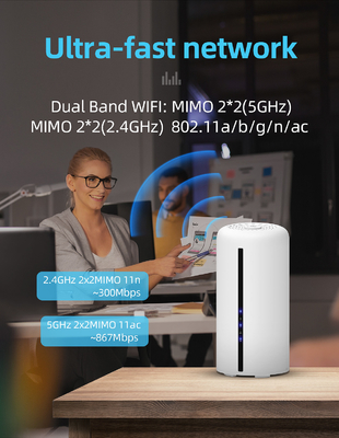 मोबाइल डुअल बैंड 5Ghz वाईफाई राउटर सिम कार्ड के साथ 1800Mbps अनलॉक