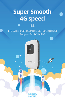 वायरलेस पोर्टेबल 4g MiFi राउटर CAT4 150Mbps सपोर्ट B12/B17/B28