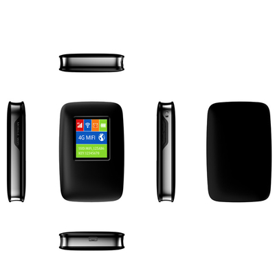 2700mAh-3000mAh 4G LTE MiFi राउटर 150Mbps 4G मोबाइल वाईफाई हॉटस्पॉट 15 डिवाइस एलसीडी स्क्रीन के साथ