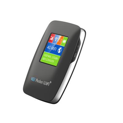 2700mAh-3000mAh 4G LTE MiFi राउटर 150Mbps 4G मोबाइल वाईफाई हॉटस्पॉट 15 डिवाइस एलसीडी स्क्रीन के साथ